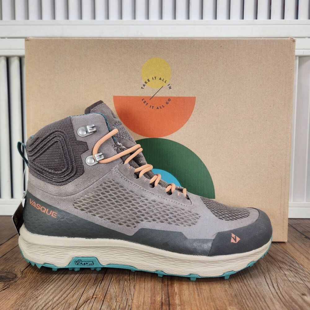 Vasque Gray and Tan Outdoor Ankle Boots